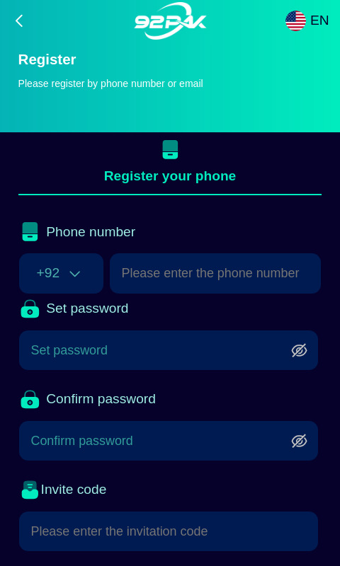 92 Pak register